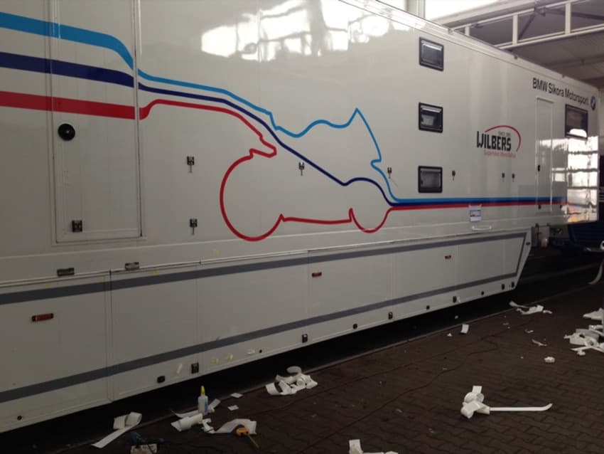 Motorsport transporter wrap - BMW Sikora Motorsport