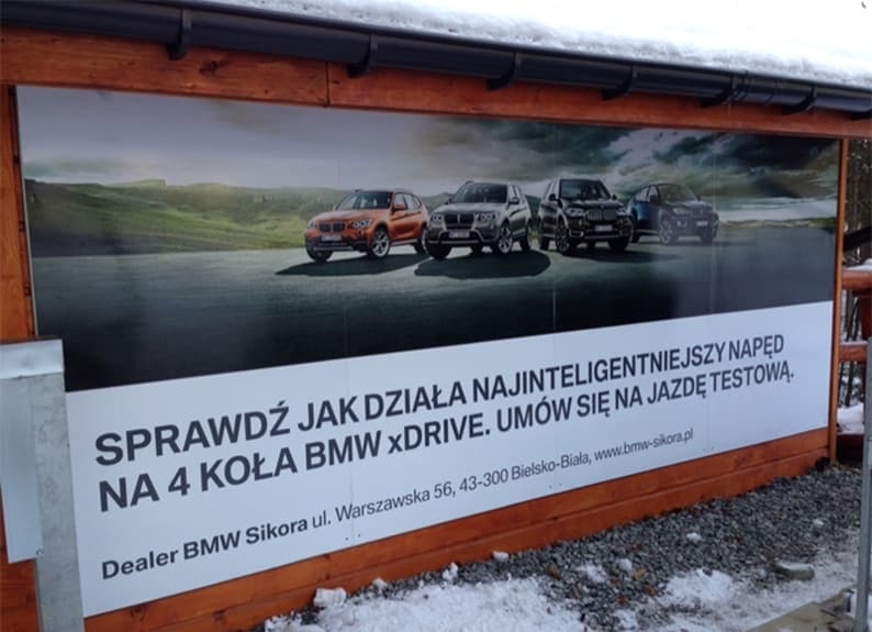 Sponsorship billboard - ski resort