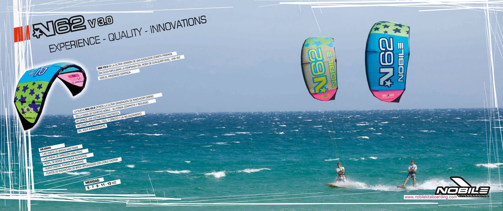Nobile N62 kite - product marketing spread